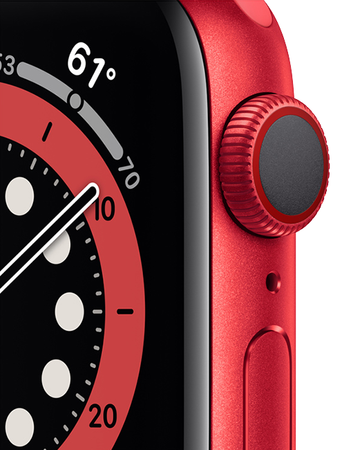 Apple Watch Series 6 - 40mm - PRODUCT RED Aluminum - PRODUCT RED Sport  (Product view 3)