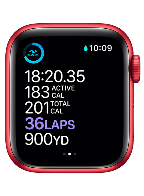 Apple Watch Series 6 - 40mm - PRODUCT RED Aluminum - PRODUCT RED Sport  (Product view 5)
