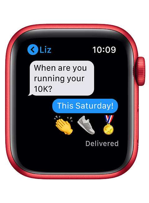 Apple Watch Series 6 - 40mm - PRODUCT RED Aluminum - PRODUCT RED Sport  (Product view 6)