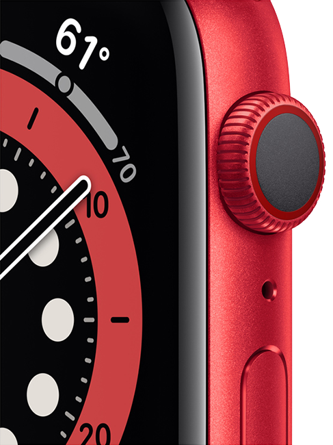 Apple Watch Series 6 - 44mm - PRODUCT RED Aluminum - PRODUCT RED Sport  (Product view 3)