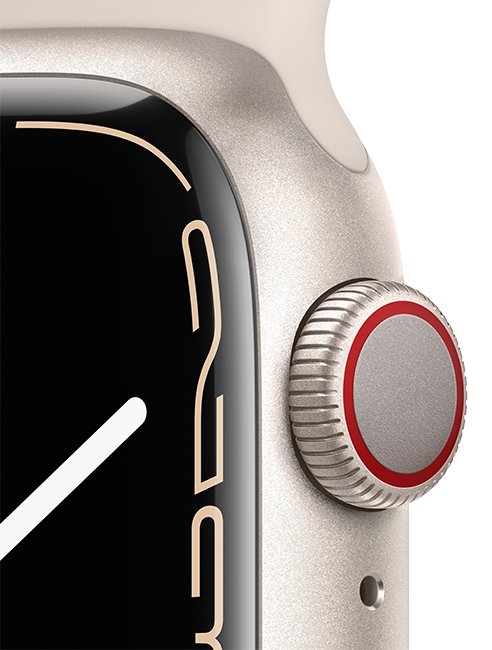 Apple Watch Series 7 - 41mm - Starlight Aluminum Starlight Sport  (Product view 4)