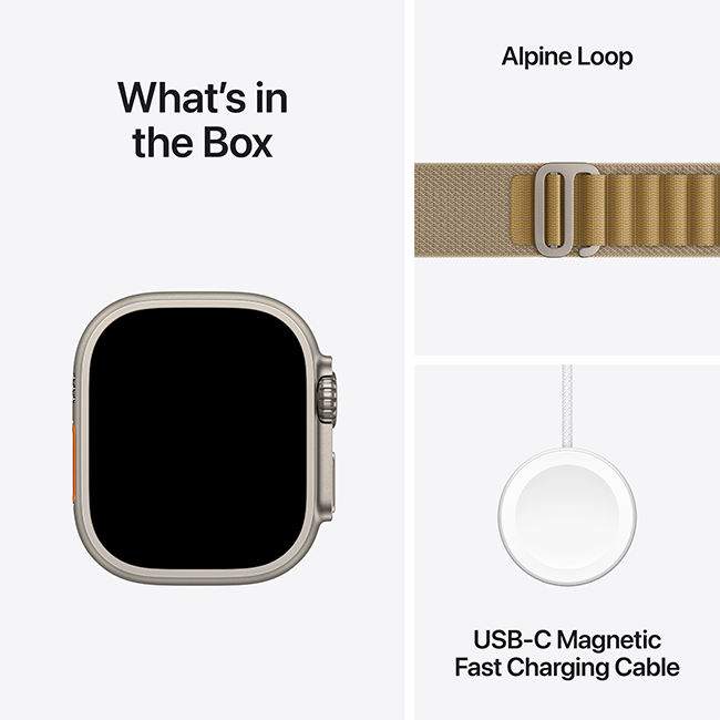 Apple Watch Ultra 2 49mm - Natural Titanium Tan Alpine Loop Medium  (Product view 10)