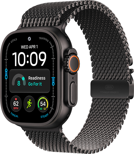 Apple Watch Ultra 4 49mm 64GB Black Titanium Black Milanese Loop Small
