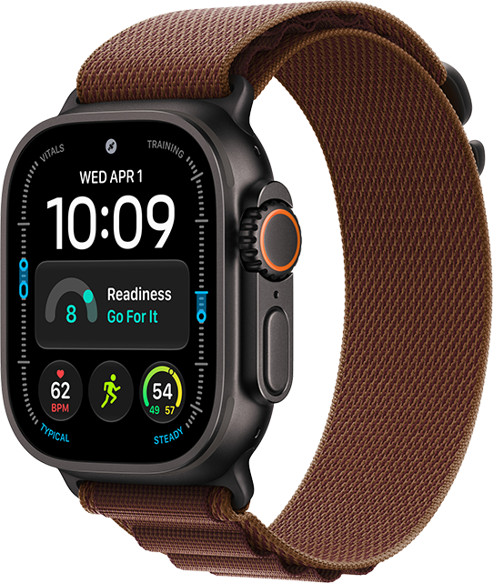 Apple Watch Ultra 4 49mm 64GB Black Titanium Burgundy Alpine Loop Medium