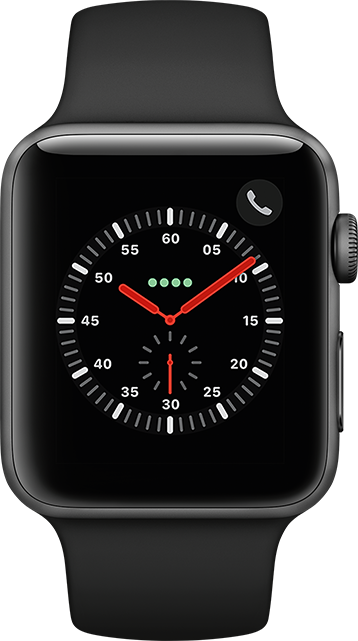Apple Watch serie 3 - mm Aluminio gris espacial - deportiva negra from