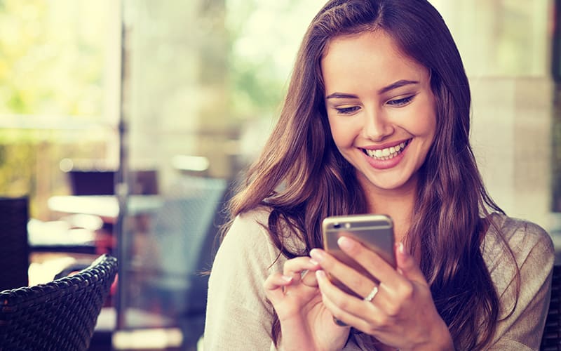 Women looking at phone