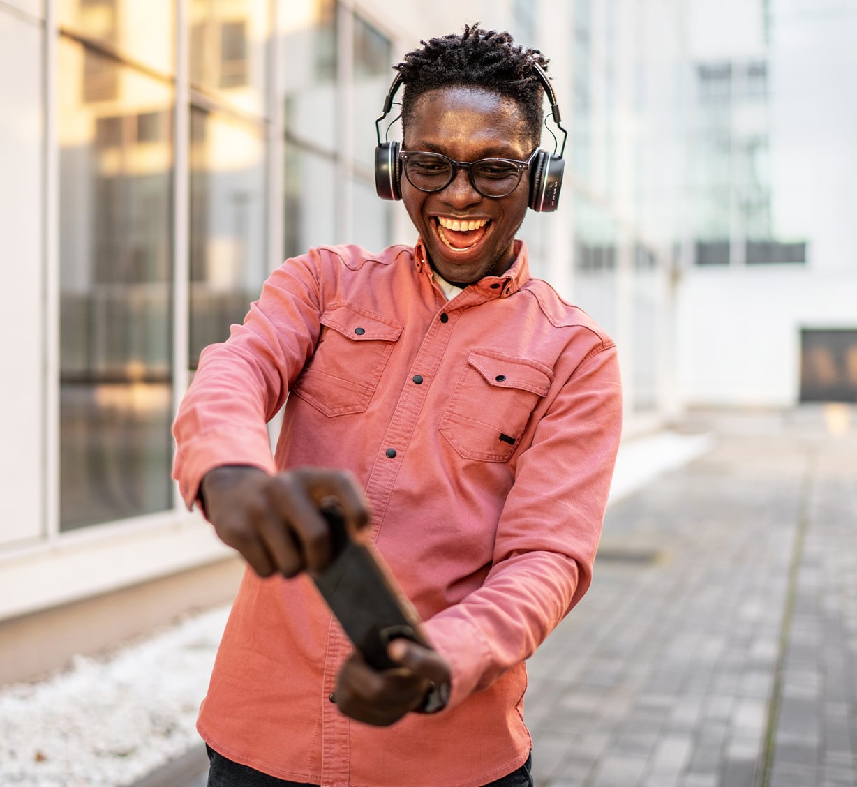 A man having mobile in hand