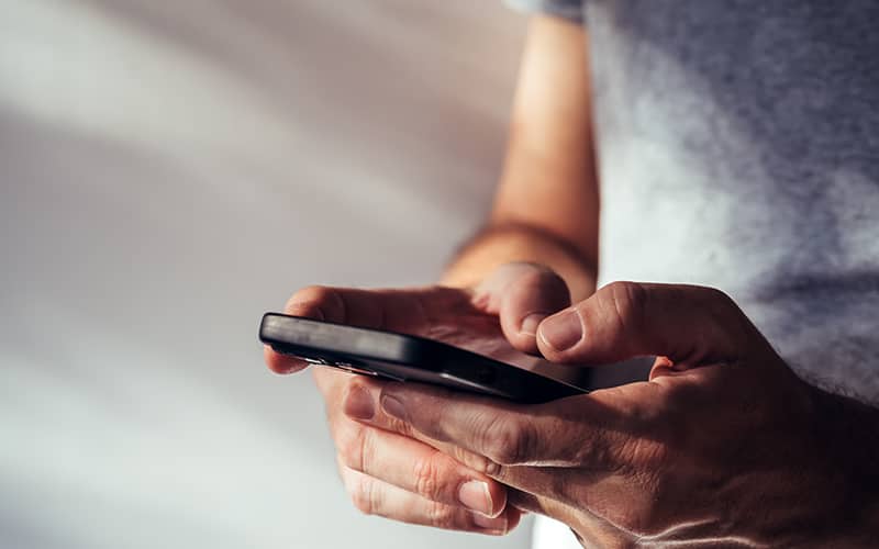 women checking the mobile