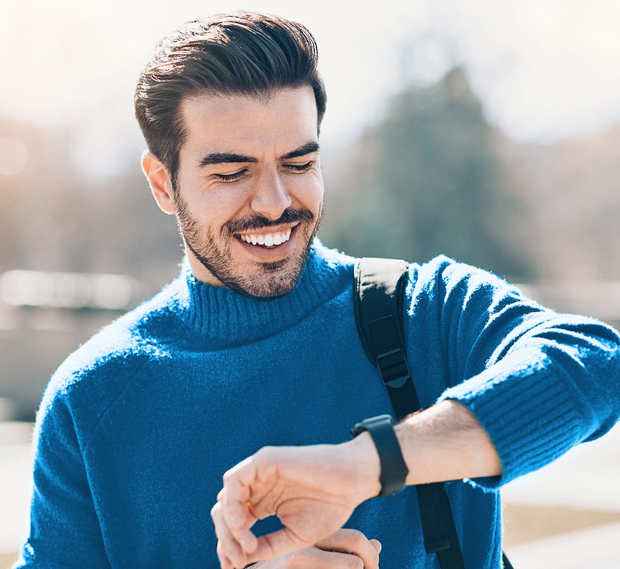 A Men checking his Watch