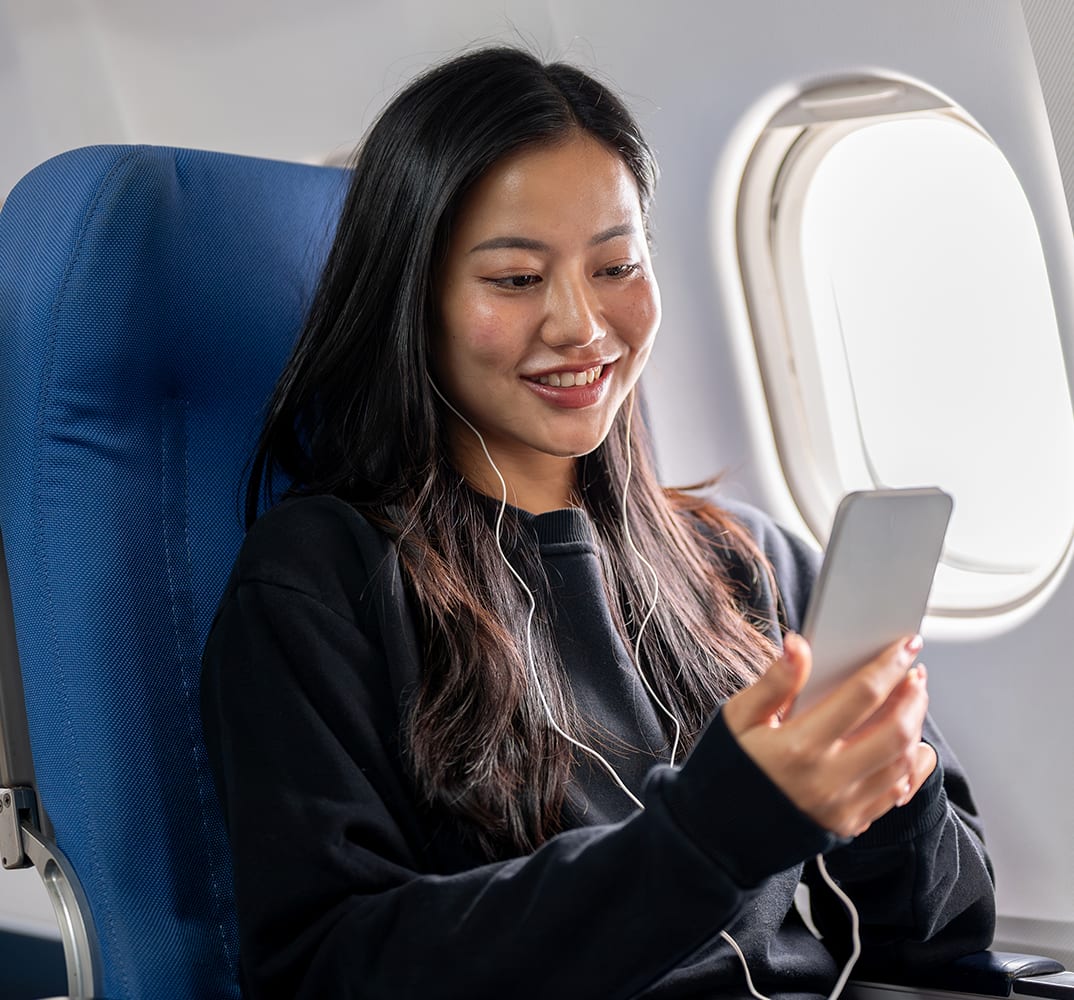 Woman on a Airplane