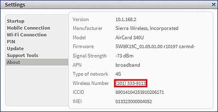 AT&T WIRELESS NUMBER