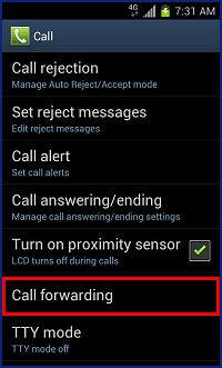 Turn Call Forwarding On or Off with the Samsung Galaxy S ...
